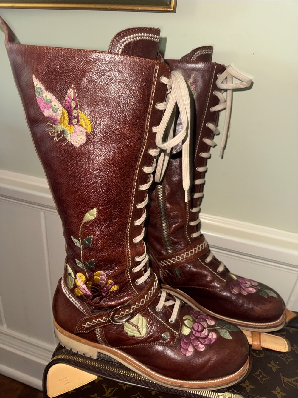Christian Dior Vintage John Galliano 2005 Leather Knee-High Riding Boots 40 10